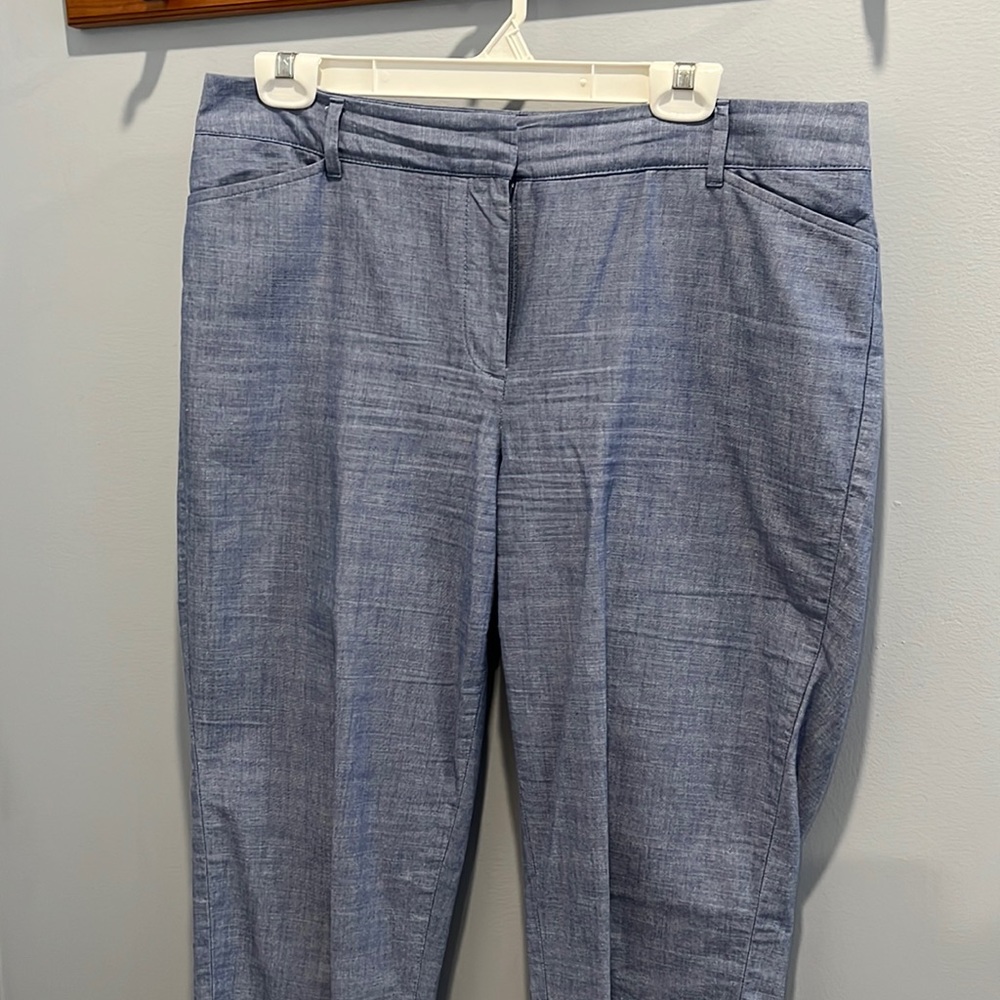 Talbots Chambray Cropped Pants